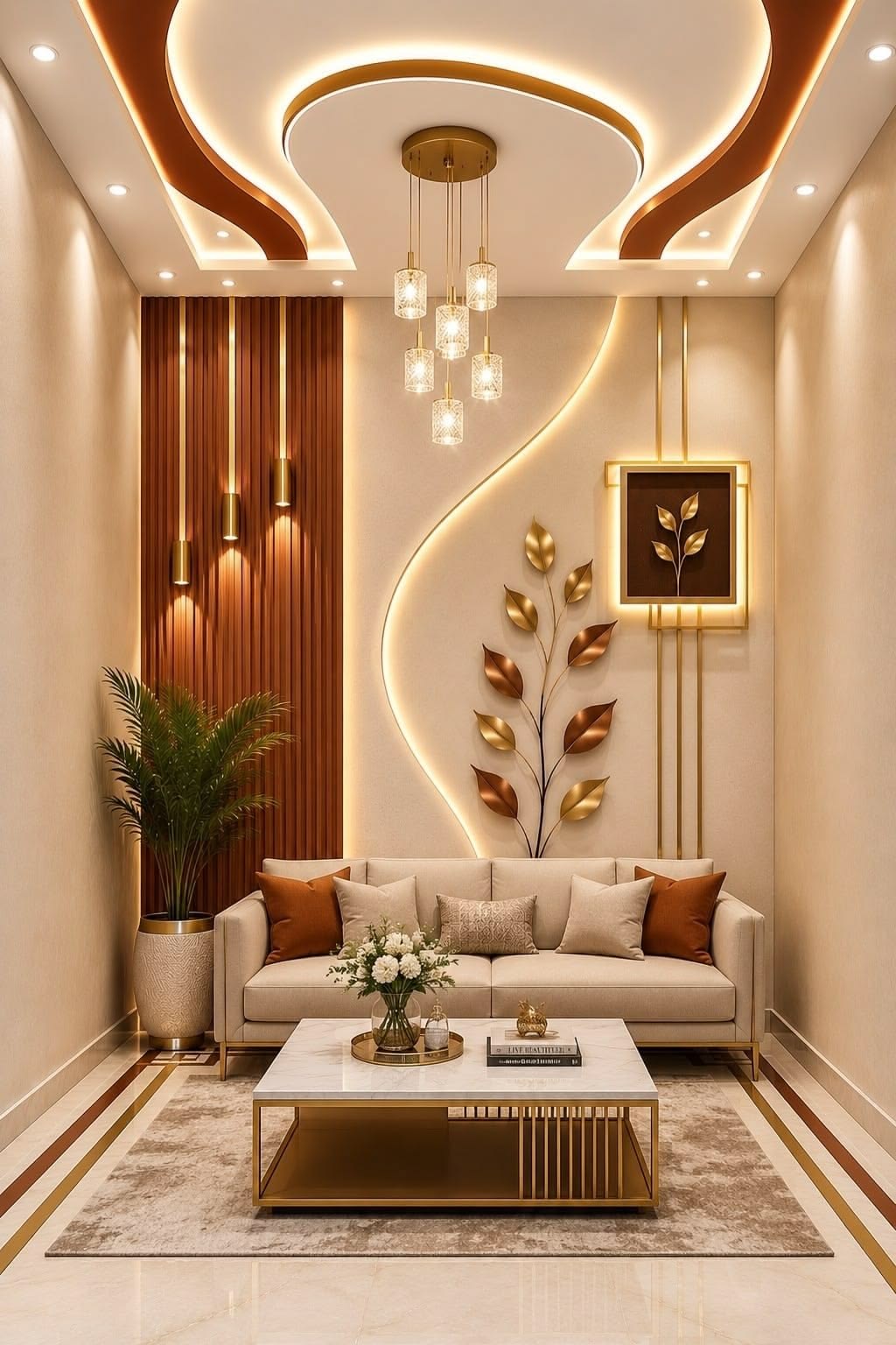 Contemporary Ceiling Plan featuring Integrated Chandelier Support Core #10